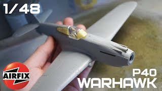 Airfix 148 Curtiss P40B Warhawk  Build Part 1 [upl. by Pedroza]