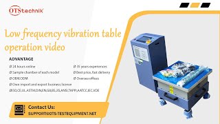 Low frequency vibration table operation video [upl. by Dinnage]