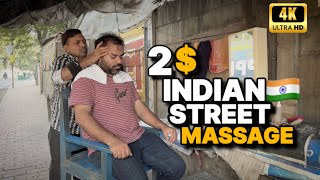 2 Head amp Back Massage in 🇮🇳 Street Barber Pradeep asmr indianbarber sensoryoverload relaxation [upl. by Tri]