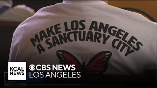 LA adopts sanctuary city ordinance as Trump mass deportation plan takes shape [upl. by Agon]