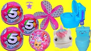 NUEVOS JUGUETES SORPRESAS Bolas Sorpresas ZURU 5 Sorpresas Pooparoos Unicornio Squishy [upl. by Luaped]