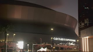 Superdome goes dark in honor of Eric Paulsen in New Orleans [upl. by Vickey879]