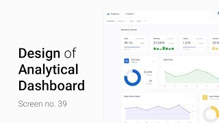 Design of Analytical Dashboard Dashboard UI Kit 30 [upl. by Cynera]