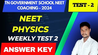 NEET 2024 Physics Weekly Test 2 Physics Answer Key [upl. by Adleme]