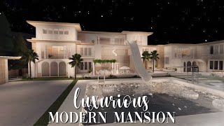 Bloxburg Modern Luxurious Mansion Exterior 837K 603K 🌴 [upl. by Akyeluz450]