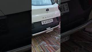 Tata punch rear steel bumper guard installation Tata punch steel bumper guard floor mating 🥰🤣 [upl. by Snell542]