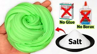 How to make Slime without Glue or Borax  No Glue No Borax Salt Clay Slime at home ASMR [upl. by Heinrik]