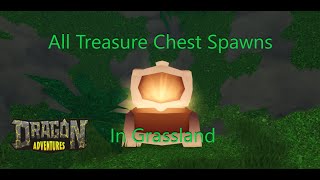 All Treasure chest spawns in Grassland Roblox Dragon Adventures [upl. by Yessac971]