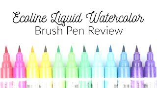 Ecoline Brush Pen Review for Handlettering [upl. by Nyleuqcaj543]