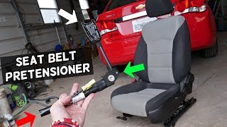 CHEVROLET CRUZE FRONT SEAT BELT PRETENSIONER REMOVAL REPLACEMENT CHEVY CRUZE [upl. by Casia]