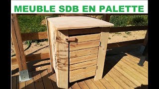 FAIRE UN MEUBLE DE SALLE DE BAIN EN PALETTE [upl. by Haliehs705]