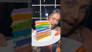 ✨🌈Rainbowல iceCream Cake ஆhh😍 Rainbow Food Challenge  shorts [upl. by Enyallij]