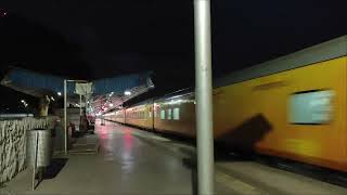 JOYE BIKE LIVERY BRC WAP7 Hauled 12953 Tejas Rajdhani Skipping Bilimora At Flat 120 Kmph [upl. by Ahsinwad]