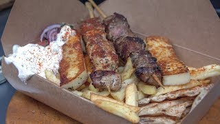 Souvlaki Grill from Greece Yummy Skewers London Street Food [upl. by Papagena328]