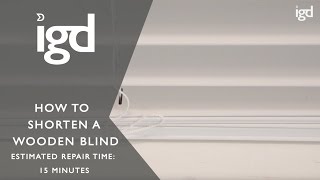 Wooden Blinds Direct How to Shorten a wooden blind [upl. by Niliac]