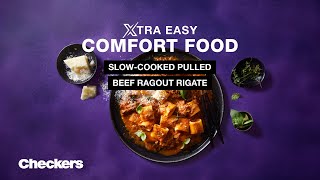 Slowcooked Pulled Beef Ragout Rigate Recipe  Checkers South Africa [upl. by Farlie]