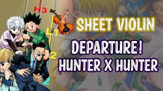 Departure  Hunter x Hunter op Violín Tutorial  Tab Tutorial  Sheet Music violín [upl. by Thgiwd]