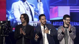 Linkin Park reaction when being held at gunpoint to hold a tour Colin Brittain mentioned Indonesia [upl. by Zeuqram]