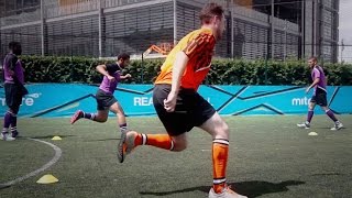 How to improve strength balance and agility  Soccer training drill  5aside [upl. by Scurlock991]