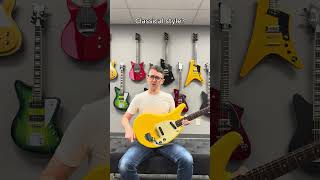 How to hold the Eastwood SG2C Flying Banana EastwoodGuitars EastwoodSG2CFlyingBanana [upl. by Esinahs]