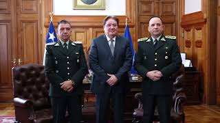 Presidente de la Corte Suprema Ricardo Blanco recibe saludo protocolar de Gendarmería de Chile [upl. by Selia]