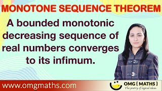 A Bounded monotonic decreasing sequence of real numbers converges to its infimum  monotone sequence [upl. by Earehc436]