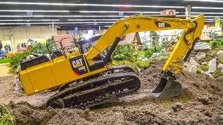 155 kg RC Excavator in HUGE 18 scale RC Caterpillar Action [upl. by Pugh]