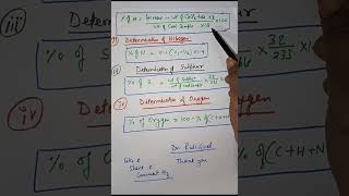 fuel numerical formula part 2  ultimate and proximate analysis [upl. by Iorgo]