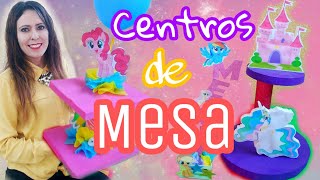 Centros de mesa My little pony con moldes GRATIS  COMBO My little pony [upl. by Auqinat909]