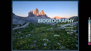 BIOGEOGRAPHY  NATURE AND SCOPE  By Ankit Garg  CRSU MSc Geography [upl. by Hauge]