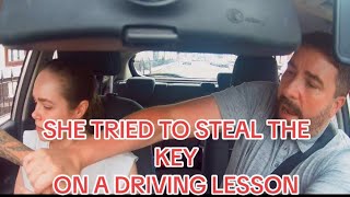 She tried to steal my key on a driving lesson [upl. by Weight]