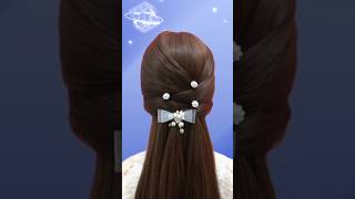 Criss cross hair style 🤩 hairstyles hair tutorial trending shorts [upl. by Ninetta86]