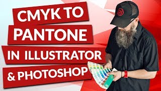 How to convert CMYK to Pantone in Adobe Illustrator and Photoshop for versions prior to 2023 [upl. by Hoye]