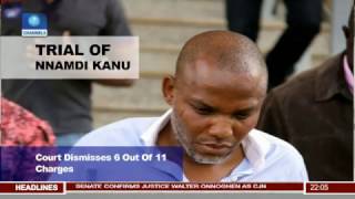 Court Rearraigns Nnamdi Kanu Dismisses 6 Out Of 11Count Charges [upl. by Elga673]