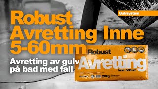 Robust Avretting Inne 5 60mm  Avretting av gulv på bad med fall [upl. by Yremrej]