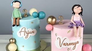 Twins Birthday Cake DesignsBest Cake Ideas For Twins Baby💞 [upl. by Aved219]