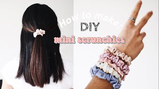 DIY mini scrunchies [upl. by Shih]