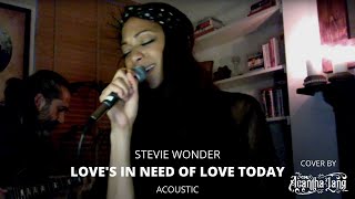 Loves In Need Of Love Today  Stevie Wonder Acoustic Cover by Acantha Lang [upl. by Kallista571]