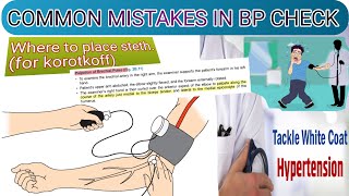 Common mistakes while measuring blood presssure  Position of korotkoff sounds [upl. by Nilok632]