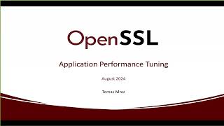 Performance Tuning with OpenSSL [upl. by Gerfen506]