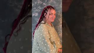 Cornrows mit welligen Braids in Herbstfarben [upl. by Enidlareg]