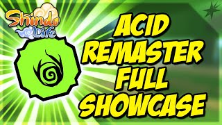 NEW ACID ELEMENT REWORK FULL SHOWCASE  ACID ELEMENT REMASTER  SHINDO LIFE  RELLGAMES [upl. by Akkimat]