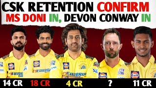 CSK RETENTION LIST 2025  CSK RETAINED PLAYERS  CHENNAI SUPER KING RETENTION LIST [upl. by Bettzel]