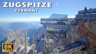 Zugspitze  Germanys Highest Mountain  With beautiful Views Of The Surrounding Alps in 8K [upl. by Felix]