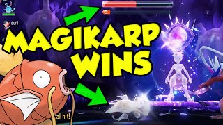 MAGIKARP ONE SHOTS MEWTWO RAID Creative Mewtwo Tera Raid Highlights [upl. by Burger]