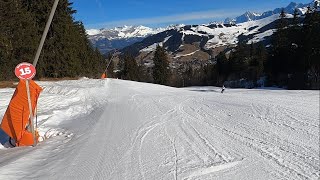 Skiing RED OLYMPIQUE amp Red STADE SLALOM  MEGEVE ski resort GoPro HD POV  Feb 2024 [upl. by Agostino]