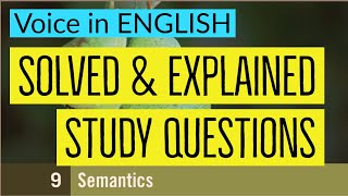 Solved and Explained Study Questions  Chapter 9  Semantics  The Study of Language   ENGLISH [upl. by Odlabu]