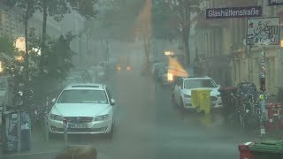 ChaosWetter im Norden Orkanböen Hagel und Starkregen legen Norddeutschland lahm [upl. by Ocin]