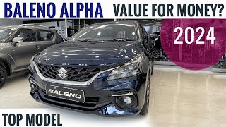 Maruti Baleno Alpha 2024 New Model  Worth It   New Baleno Top Model 2024  Baleno 2024 New Model [upl. by Arotal]