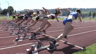 Résisprint International La ChauxdeFonds 2019  100m Hürden Frauen 3 Serie [upl. by Elehcir840]